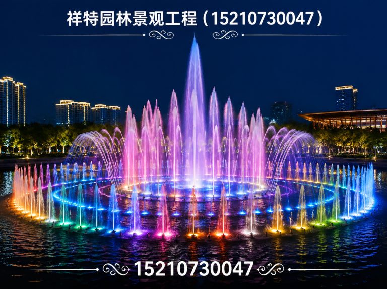 河北人工湖喷泉展示图