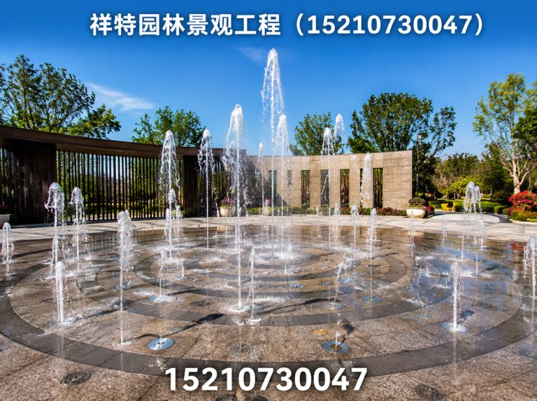 河北广场喷泉展示图